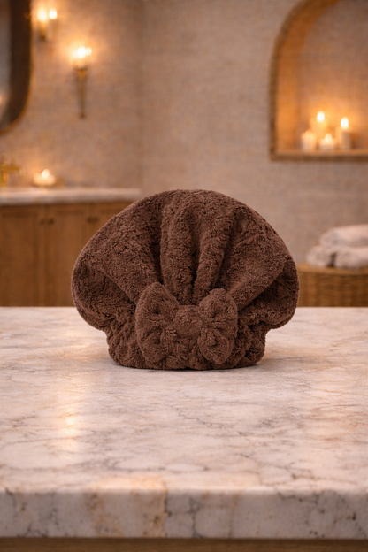 Badhanddoek grote maten met muts