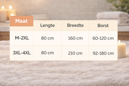 Badhanddoek grote maten met muts