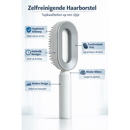 Zelfreinigende Haarborstel